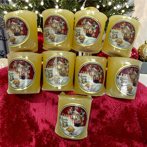 Vintage NEW 1990's Yankee Candle Christmas Wish Sampler Votive Lot of 9